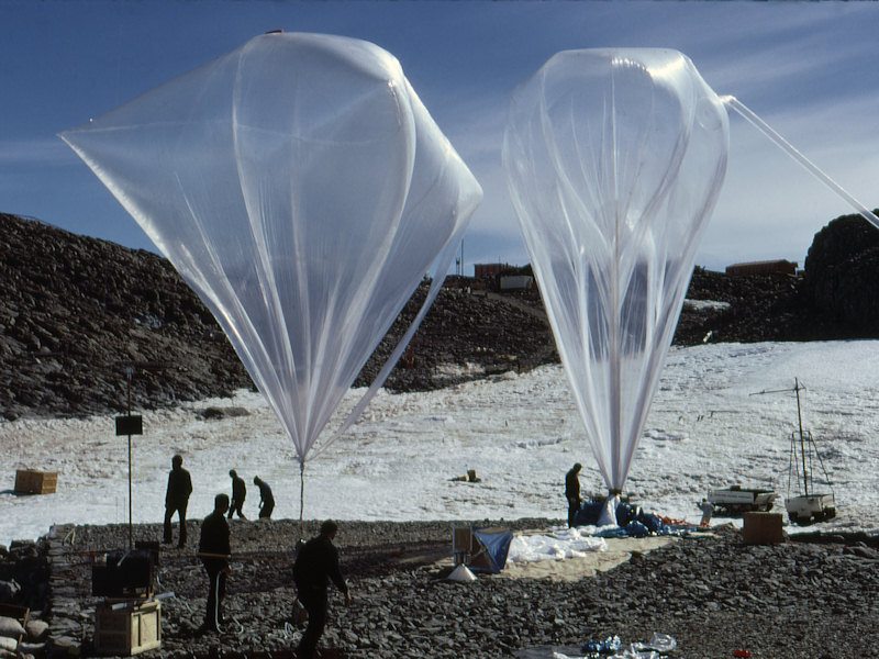 The main balloon is inflated