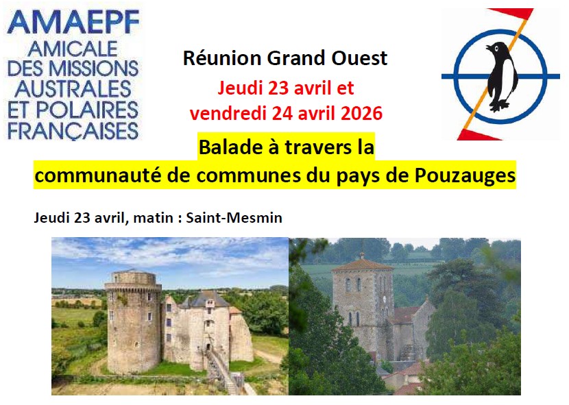 Réunion Grand Ouest : jeudi 23 avril et vendredi 24 avril 2026